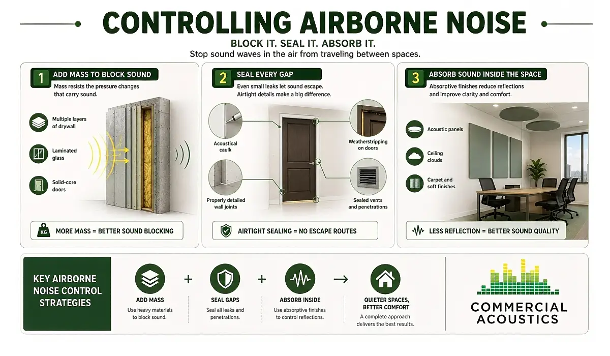 Blocking Sealing and Absorbing Airborne Noise