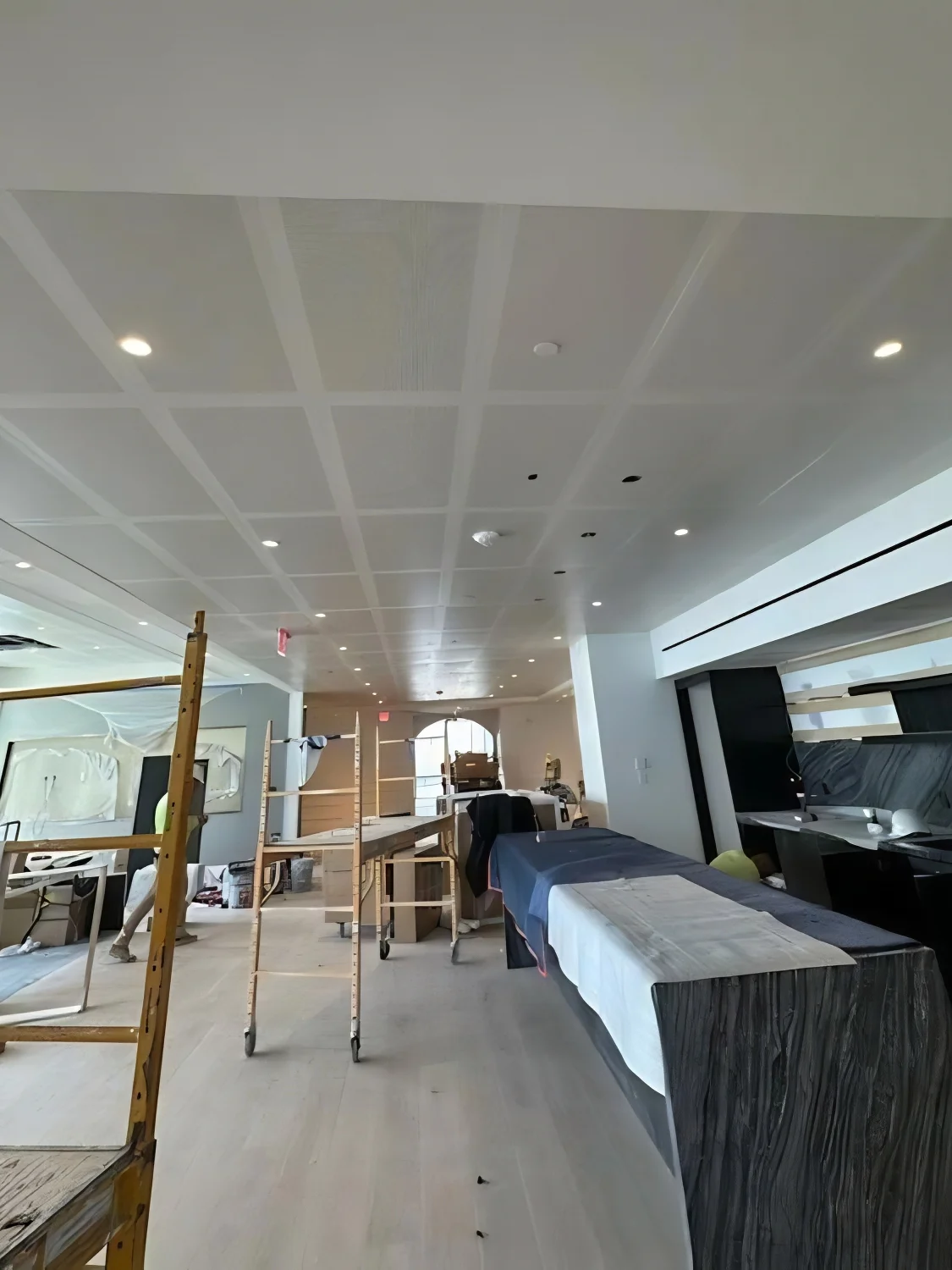 Opposite View of NRC Ceiling Tiles in the Modern Biohaven Office