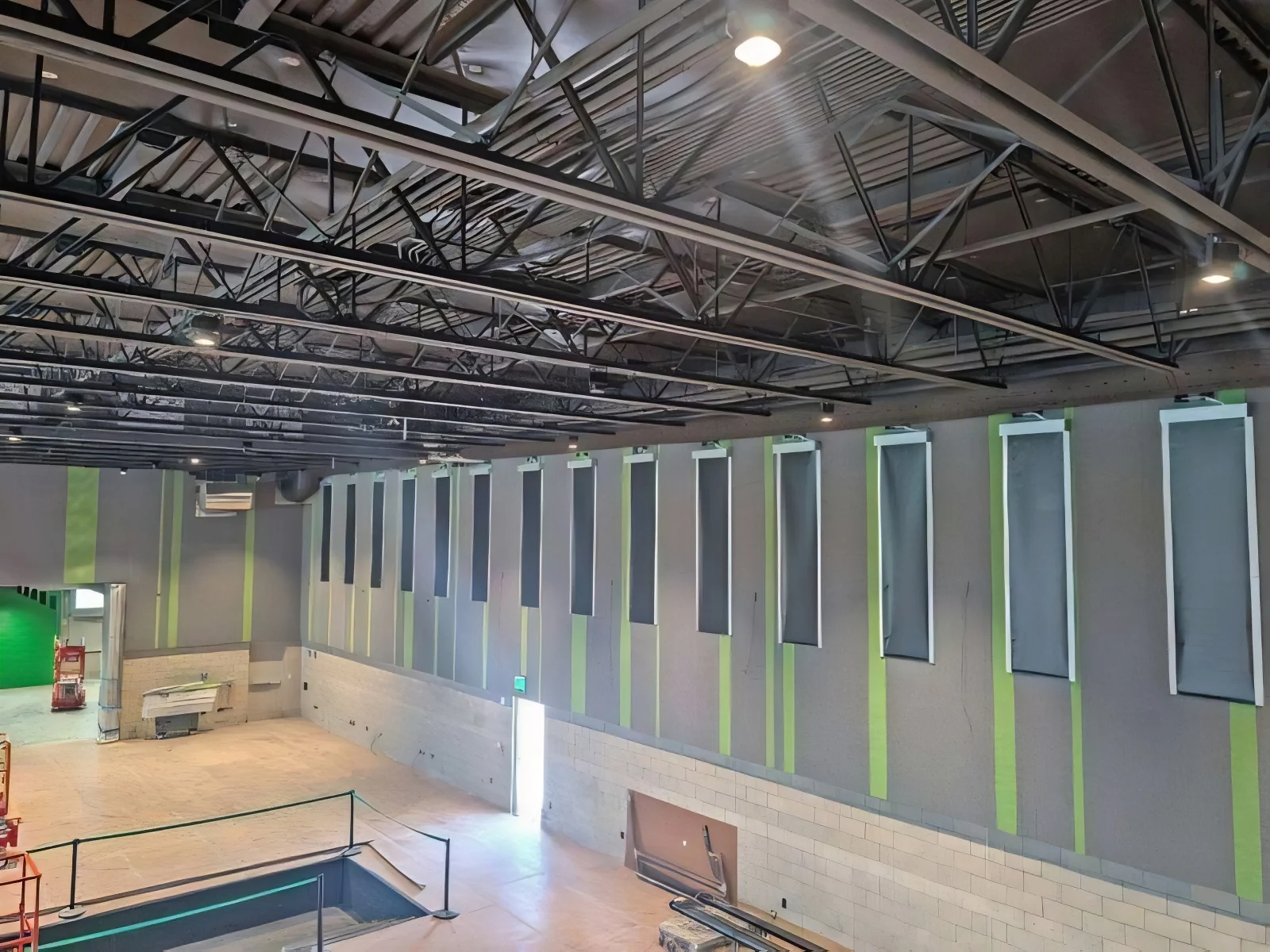 The Stretched Fabric Wall Installed on a Track System