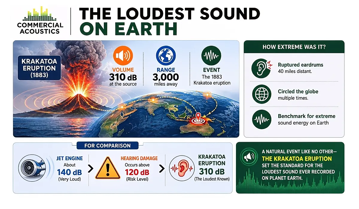 Krakatoa produced Earth’s loudest recorded sound