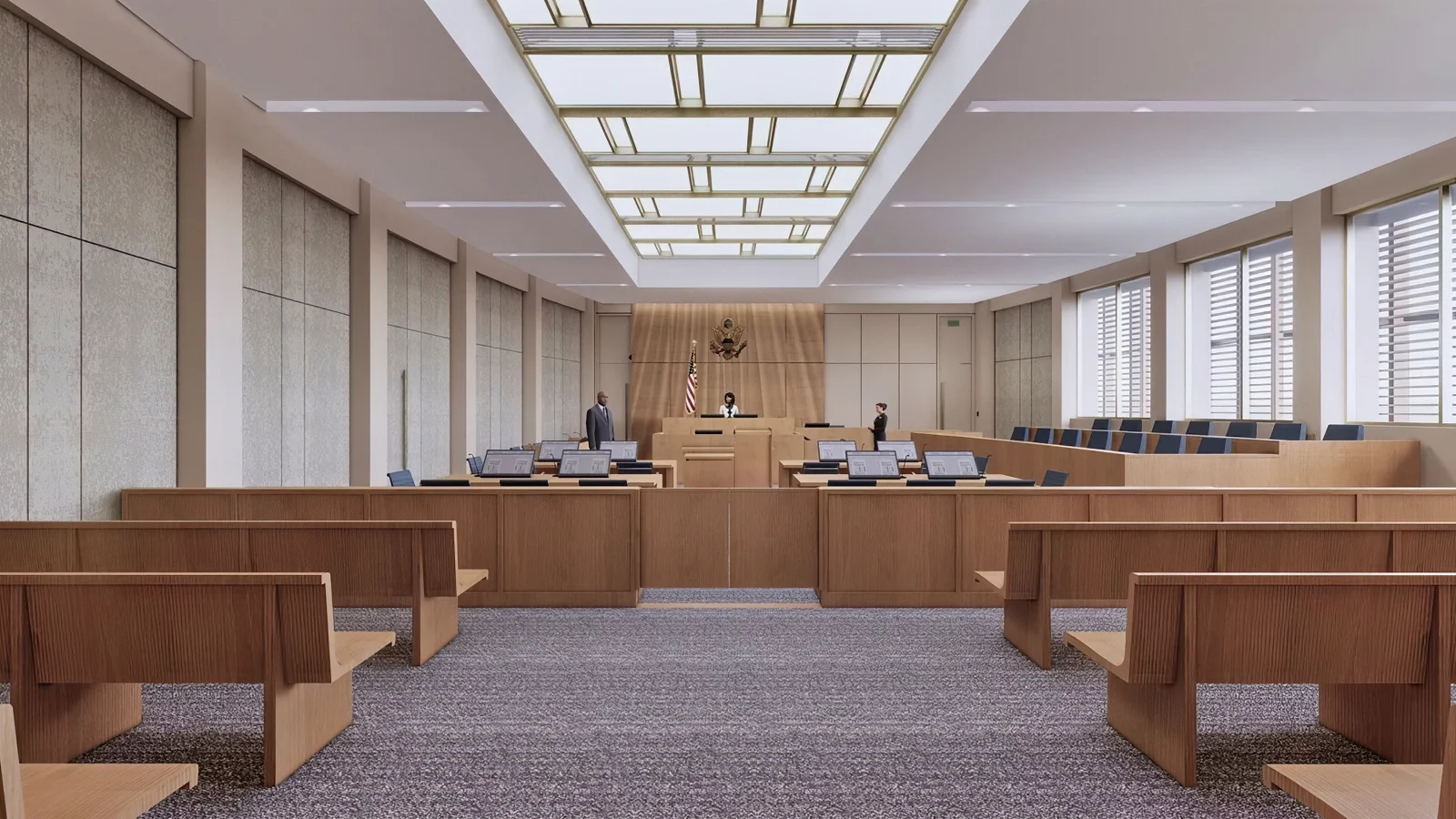 Stretched Fabric Wall Rendering for Greenville Courthouse