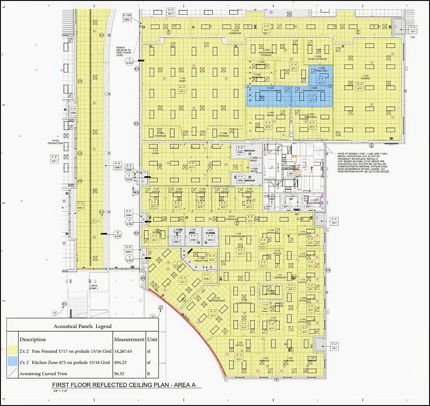 First Floor Ceiling Plan for NCMS