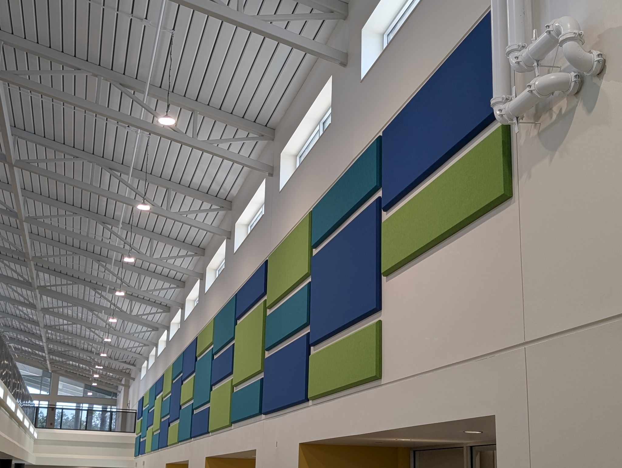 2" Thick Acoustic Wall Panels in NCMS Auditorium