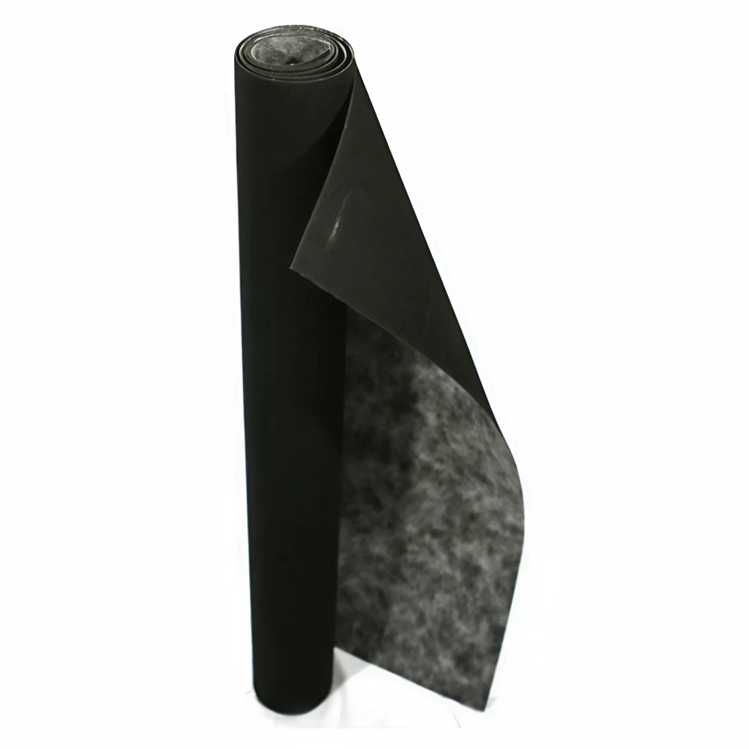 Close-up of a Single Wall Blokker Roll highlighting EVA-Based Mass Loaded Vinyl Soundproofing Membrane for Noise Reduction | Produced By: Commercial Acoustics