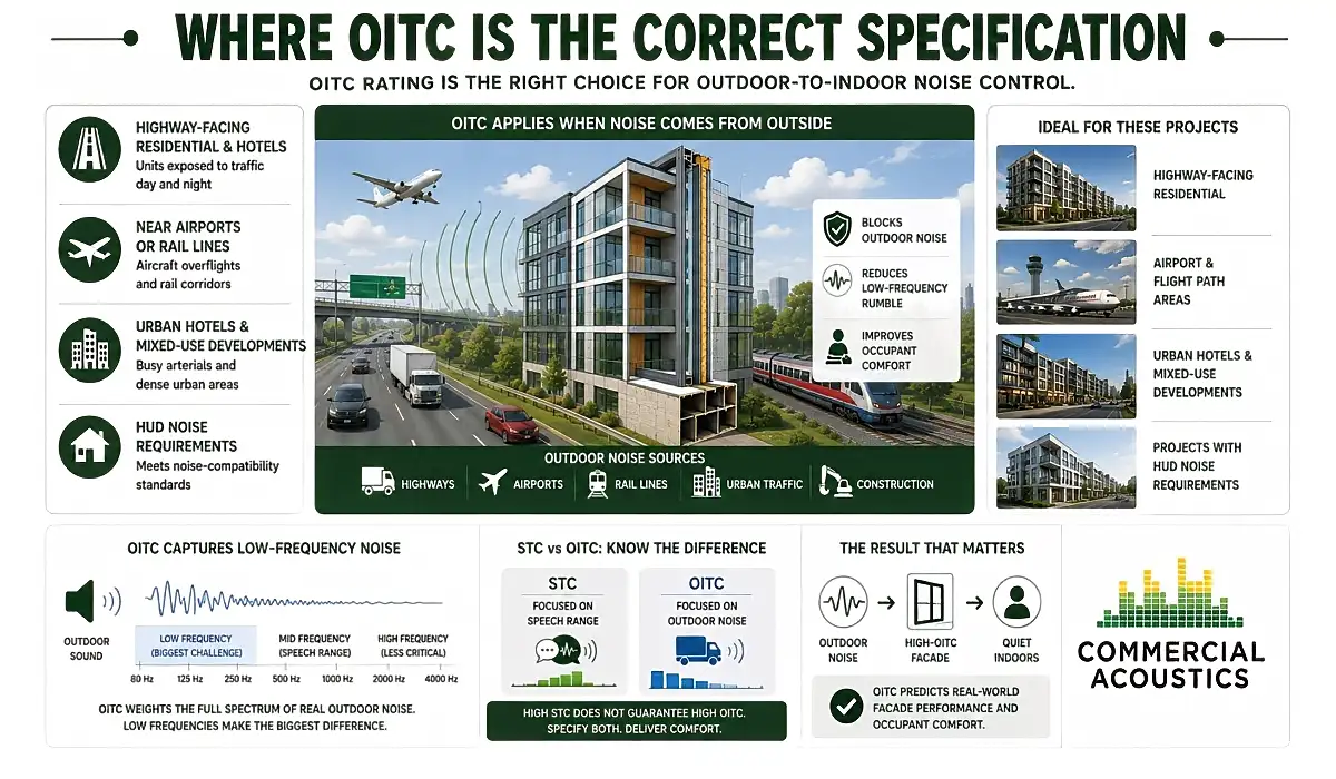 Exterior Noise Protection With OITC Ratings