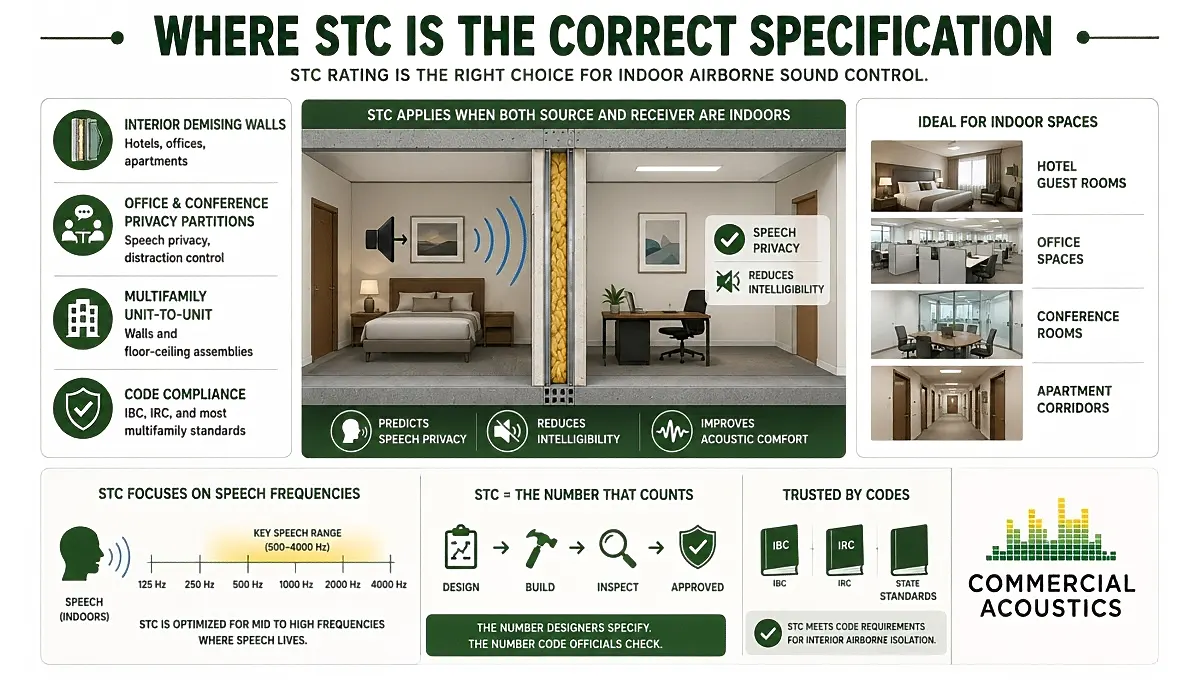 STC Applications for Interior Sound Isolation