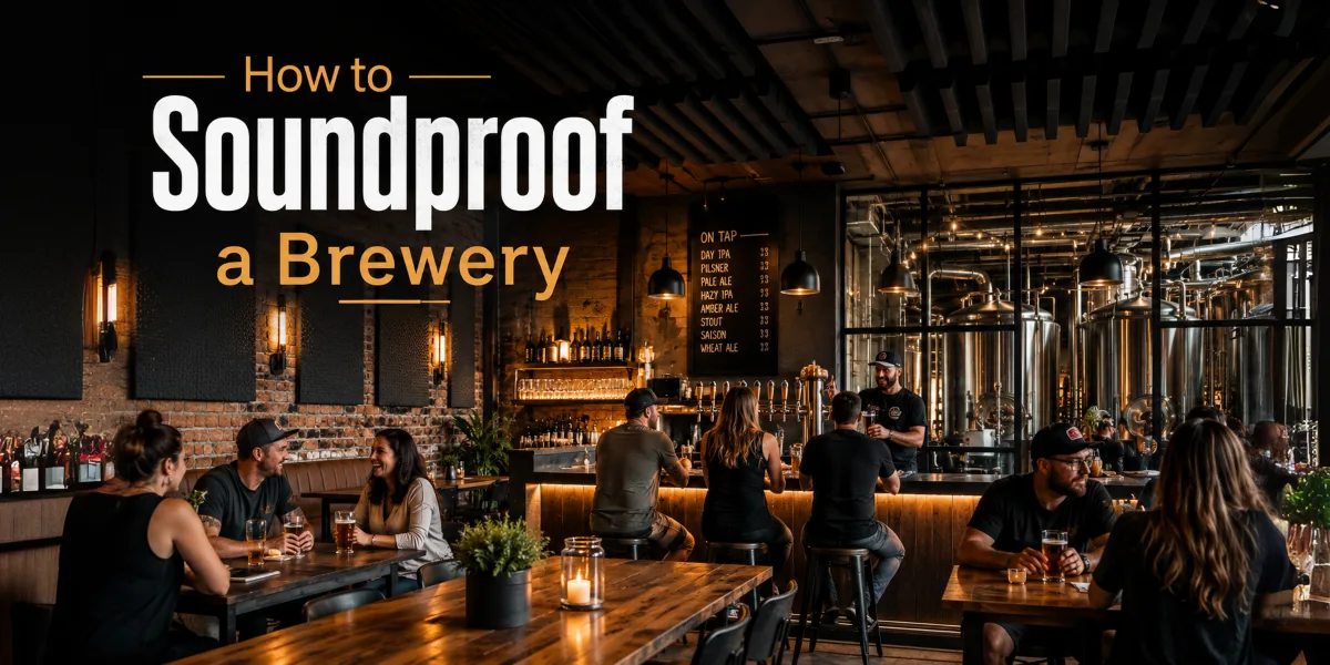How to soundproof a brewery — acoustic treatment guide for taprooms, production canning lines, beer gardens, and event spaces