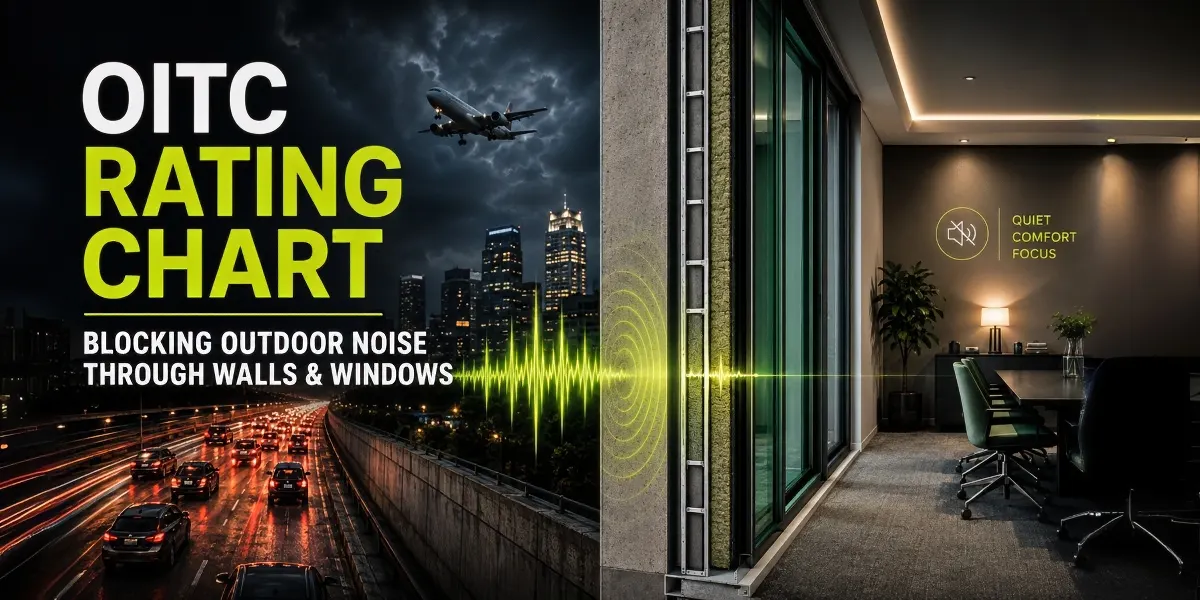 OITC Rating Chart Blocking Outdoor Noise through Walls Windows