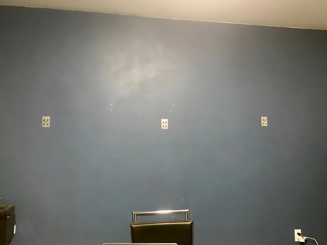 Trial 1 conference room second wall, untreated baseline