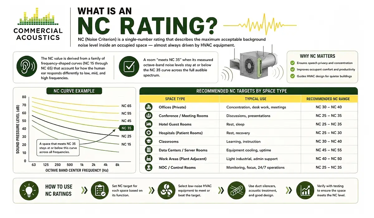 Understand NC ratings for quieter, more comfortable buildings