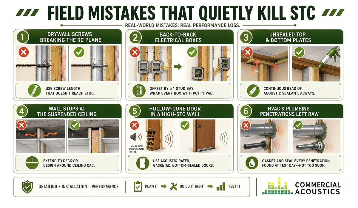 Common STC Installation Mistakes That Reduce Sound Isolation