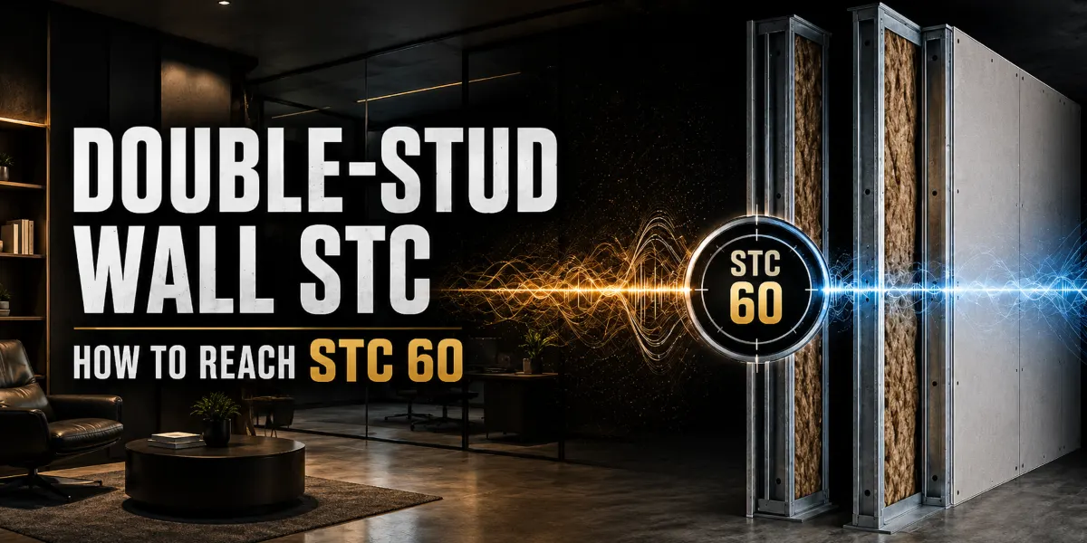 Double-stud wall STC: how to reach STC 60