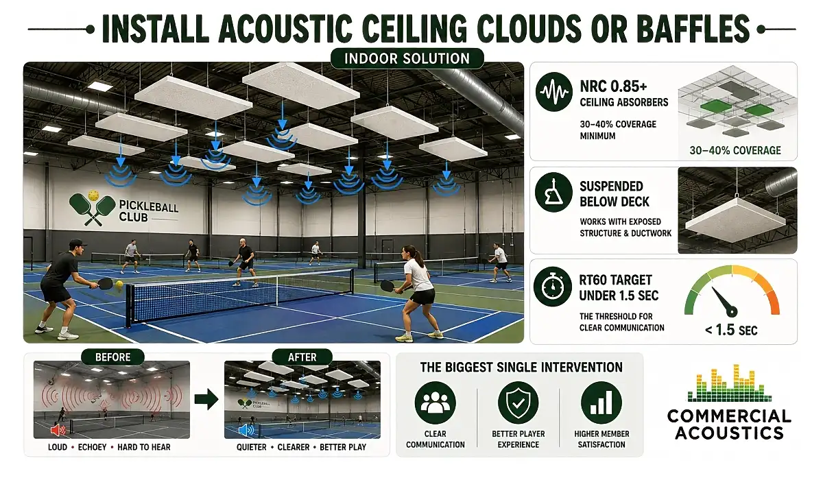 Indoor Pickleball Court Ceiling Noise Control