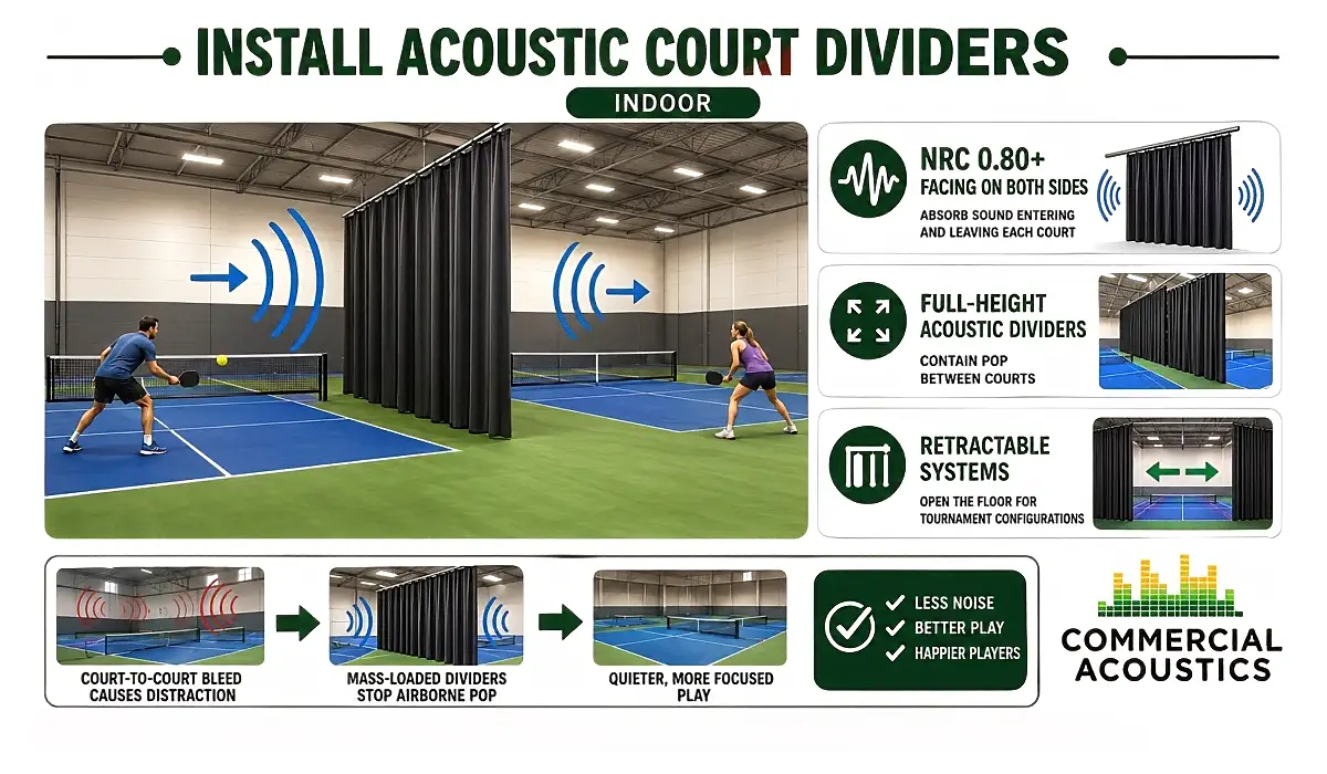 Indoor Pickleball Court Divider Soundproofing