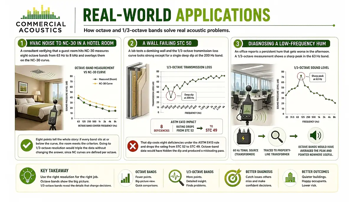 Real-World Applications of Octave and One Third Octave Bands