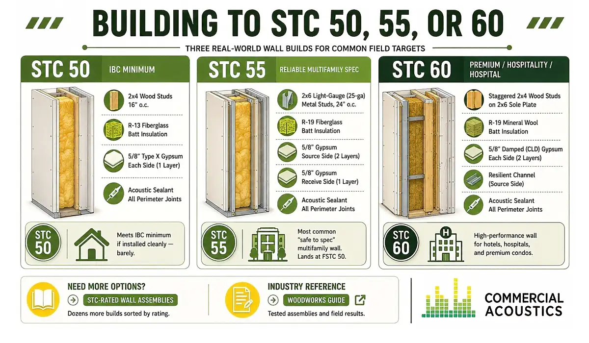 STC 50, 55 & 60 Wall Assembly Comparison