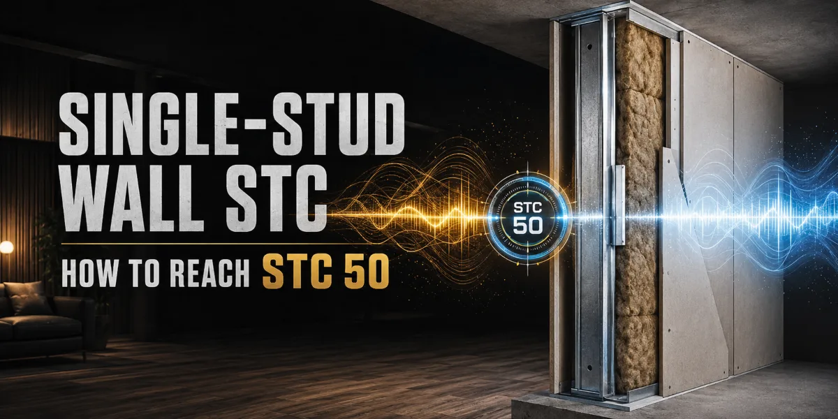 Single-stud wall STC: how to reach STC 50