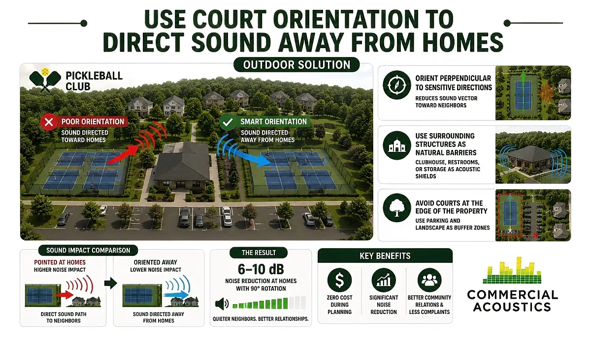 Smart Court Layout Reduces Neighborhood Noise