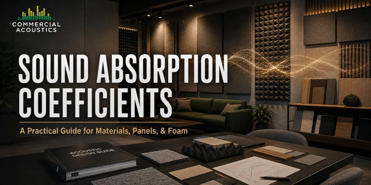 Sound Absorption Coefficients chart and guide