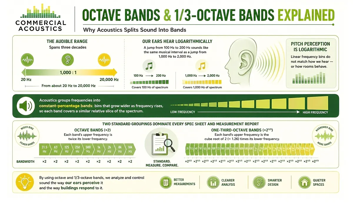 Why Acoustics Uses Octave and One Third Octave Bands