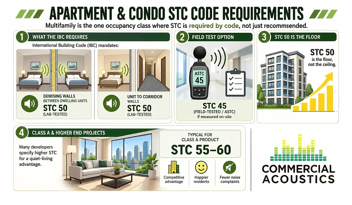 Apartment STC Ratings For Quieter Multifamily Living