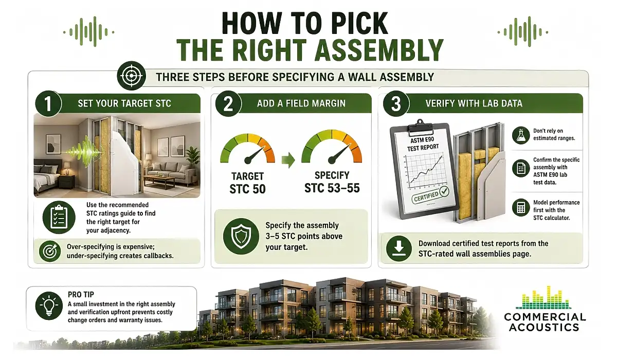 Choose Wall Assemblies Based on STC Targets