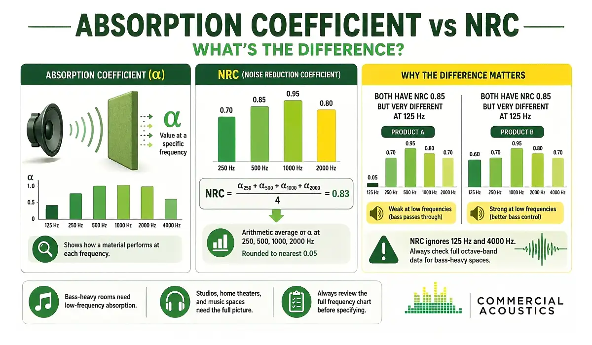 Comparing NRC and Absorption Coefficient