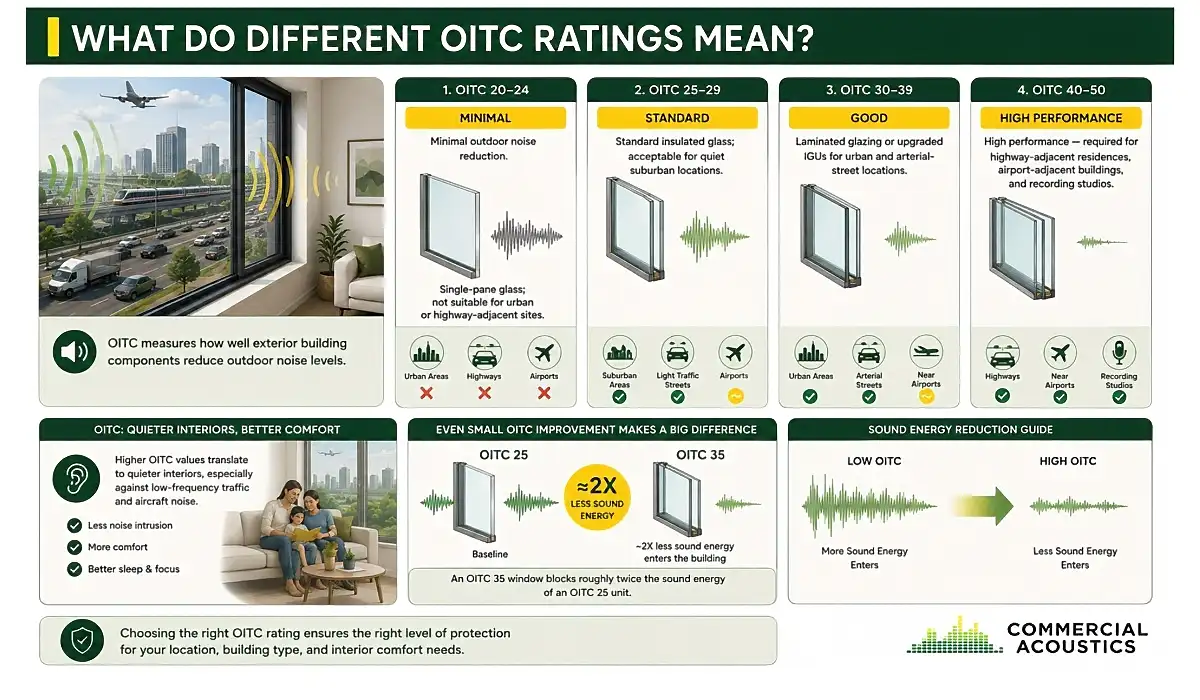 Higher OITC Ratings Create Quieter Building Interiors