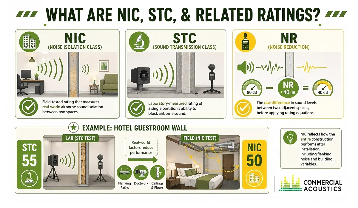 NIC Vs STC, Key Sound Isolation Differences